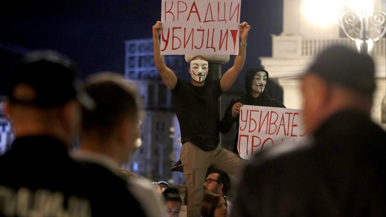 Thousands march over claims hospital staff stole cancer drugs to sell on black market in North Macedonia
