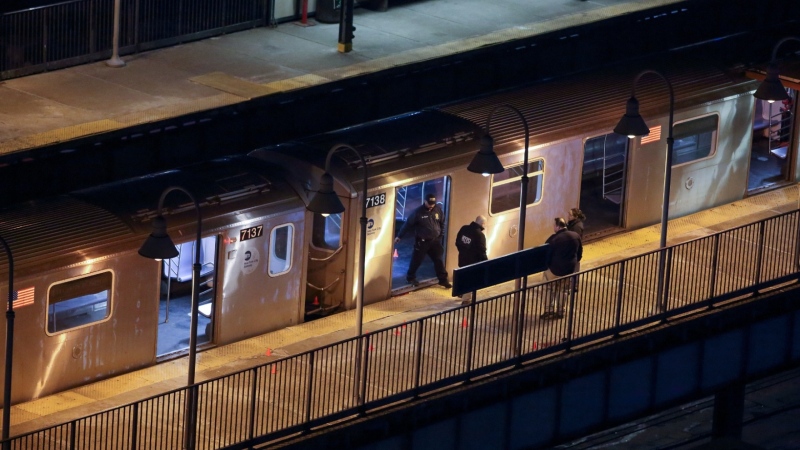 Police arrest three suspects in killing of man on New York subway car