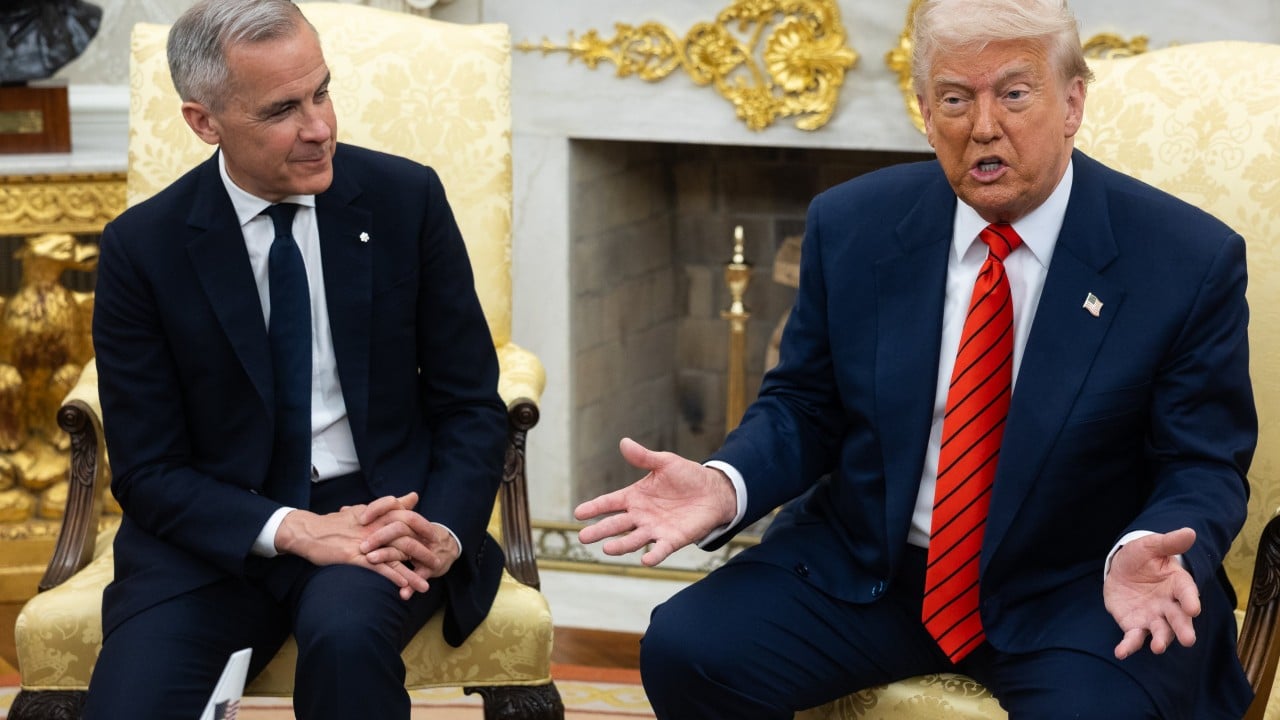 Trump meets new Canadian PM, who tells him Canada is not for sale