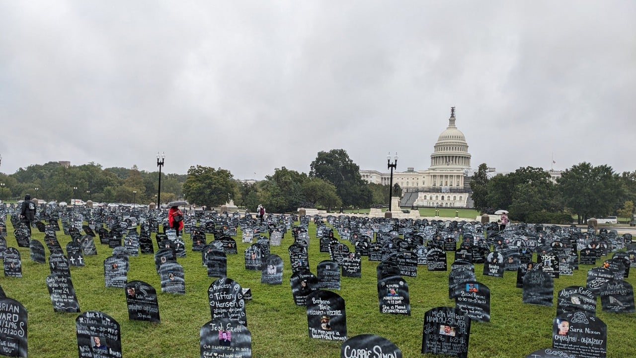 US overdose deaths fall 27% last year in largest one-year drop ever