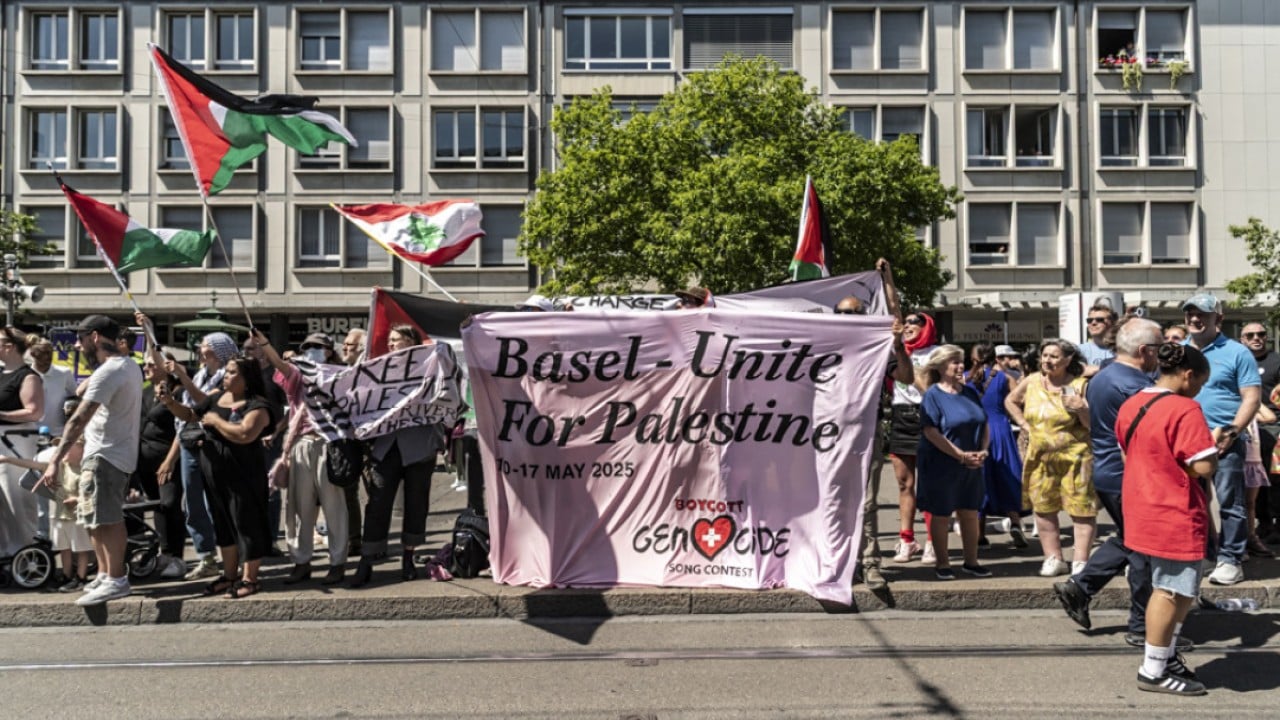 Protests over Israel’s participation in Eurovision mark build-up to song contest semi-final