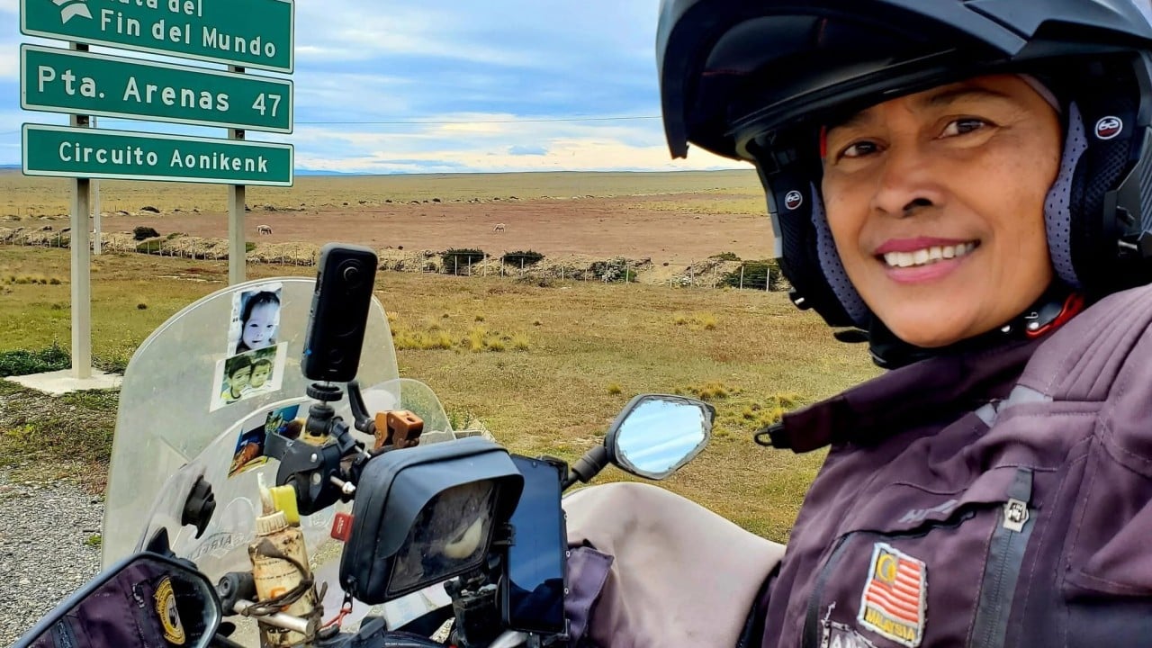Malaysian woman’s epic solo motorcycle quest takes her from Asia to Antarctica