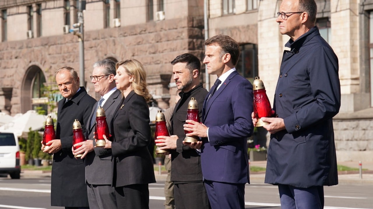 Europe’s leaders call for Ukraine ceasefire in unprecedented Kyiv visit