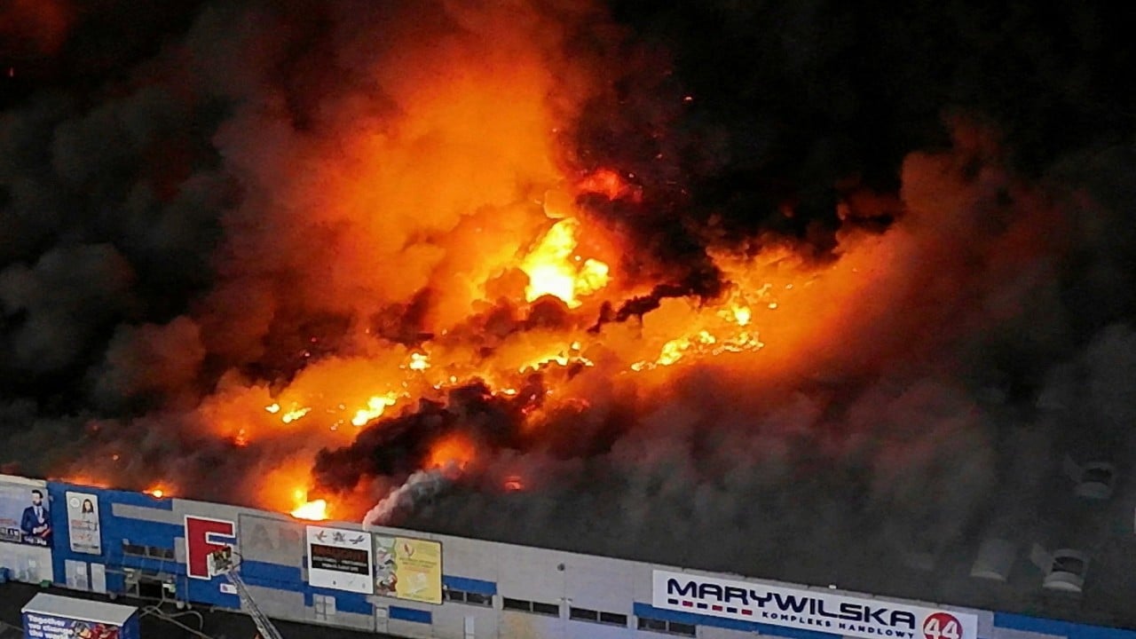 Poland accuses Russia of ordering major fire in Warsaw shopping centre last year