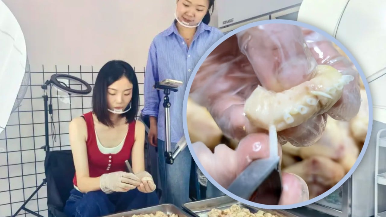 China shop owner live-streams feather-plucking chicken butts to promote delicacy