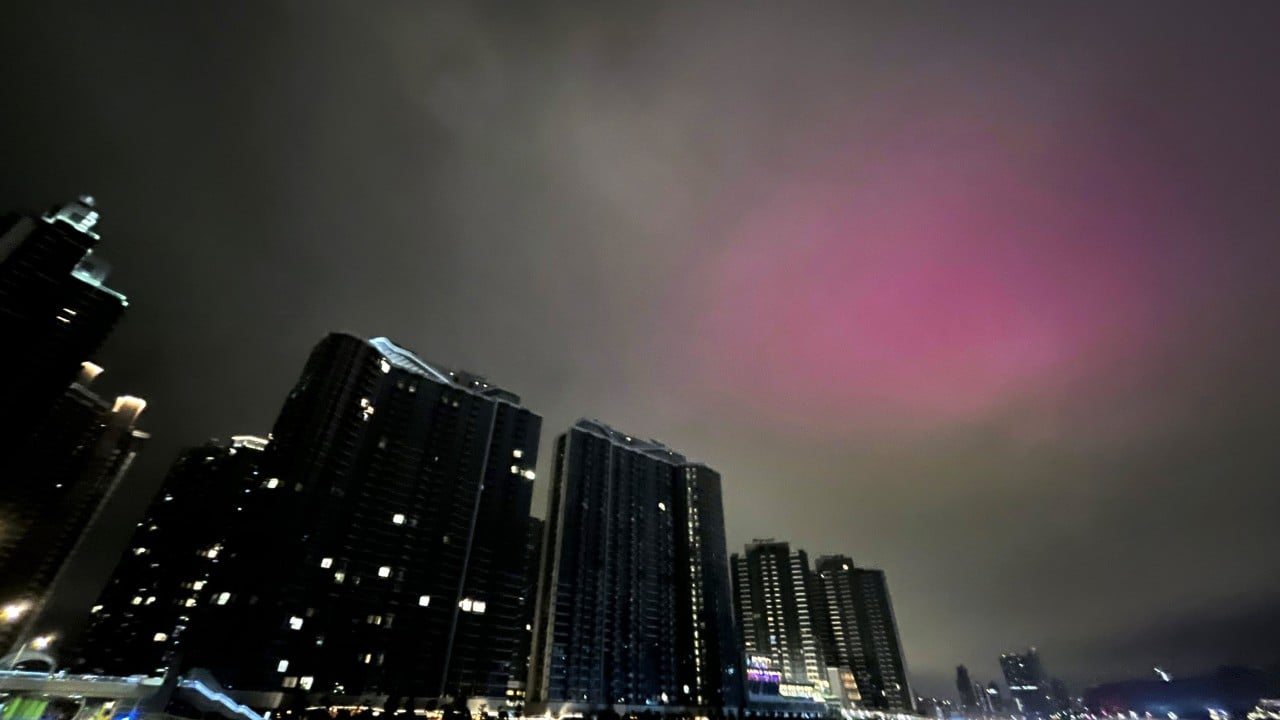 Is it or isn’t it a rare pink aurora above Kai Tak? Hongkongers have their say