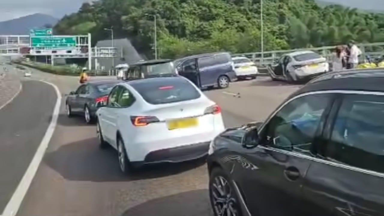 3 crashes on Hong Kong highway leave 7 hurt, including infant