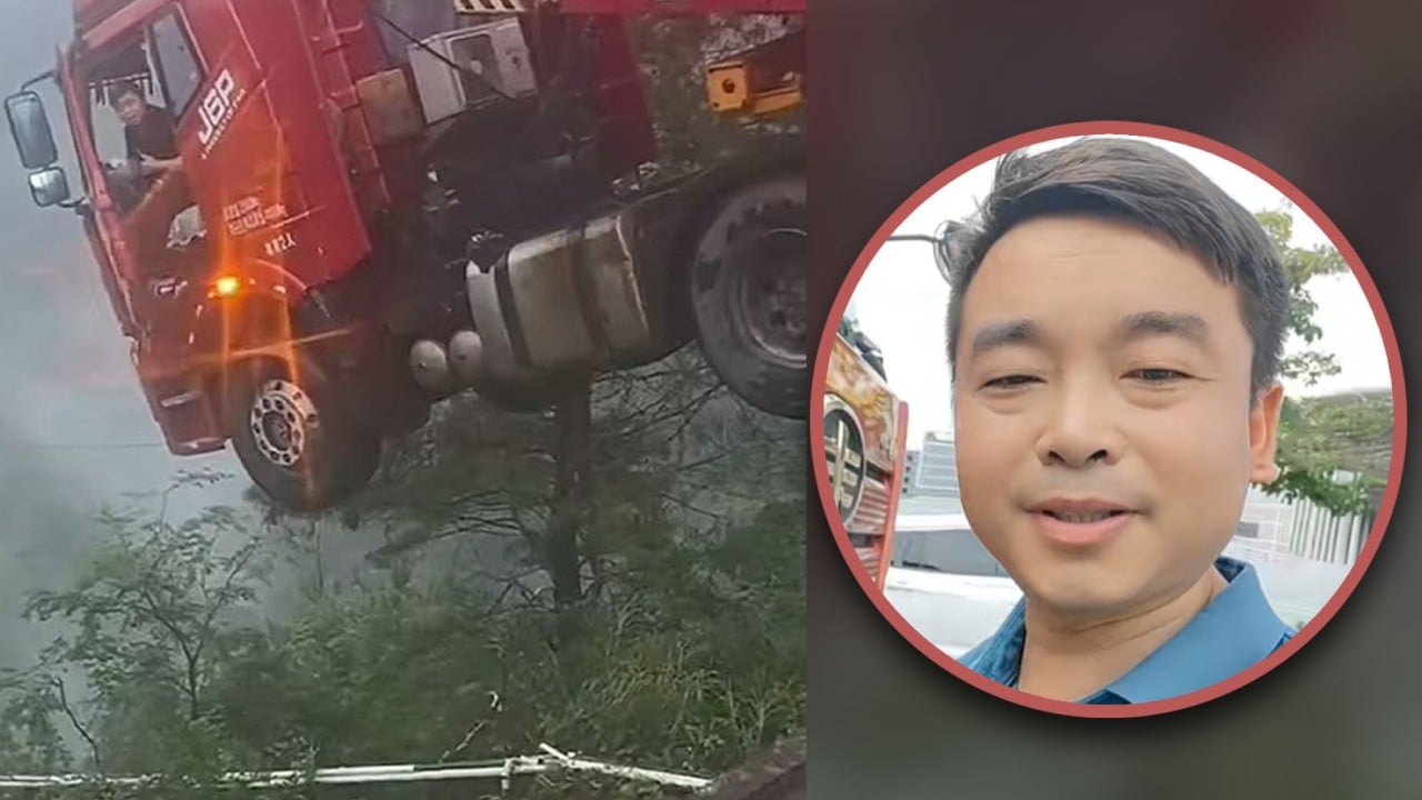 China ‘luckiest driver’ survives after truck balances on edge of collapsed bridge