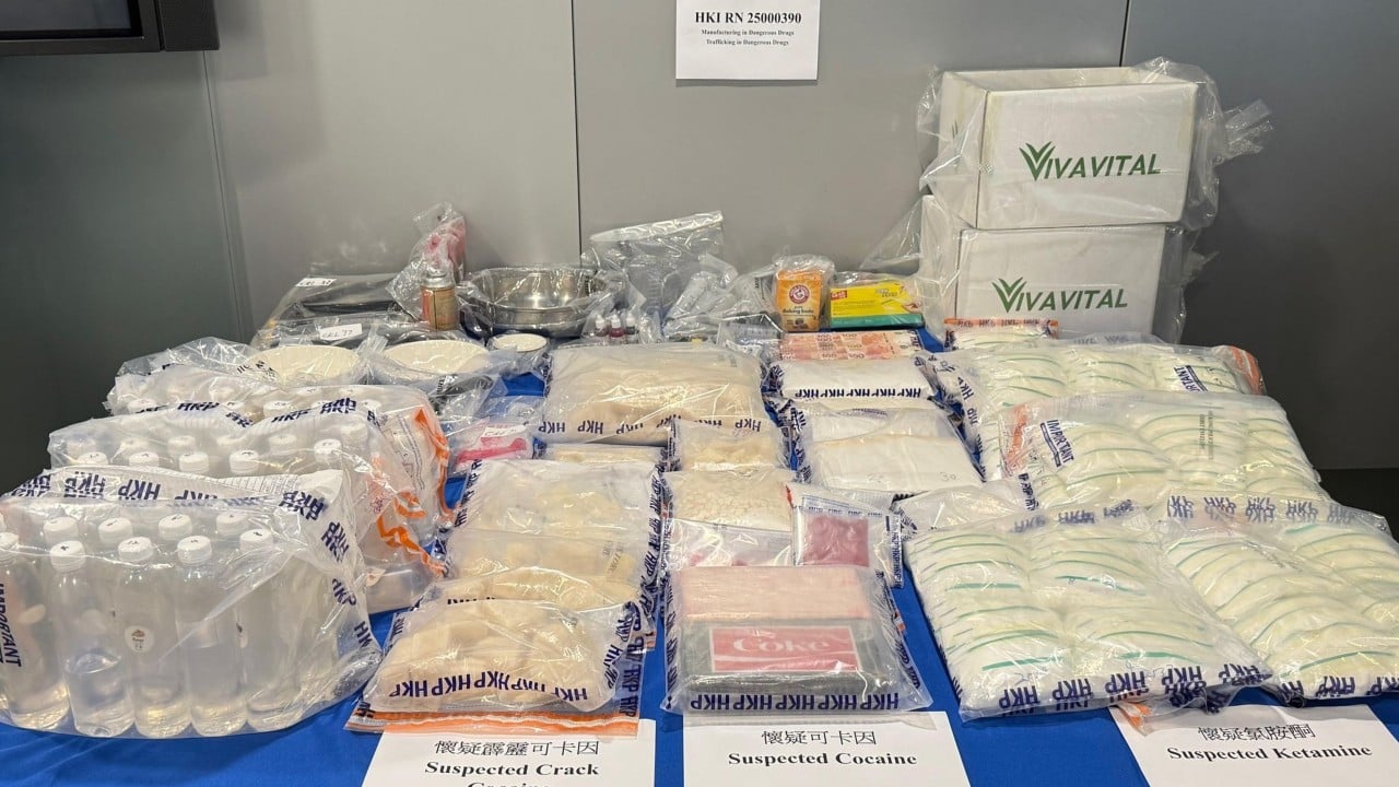 Hong Kong police seize HK$22 million of drugs in raid on flat, man arrested