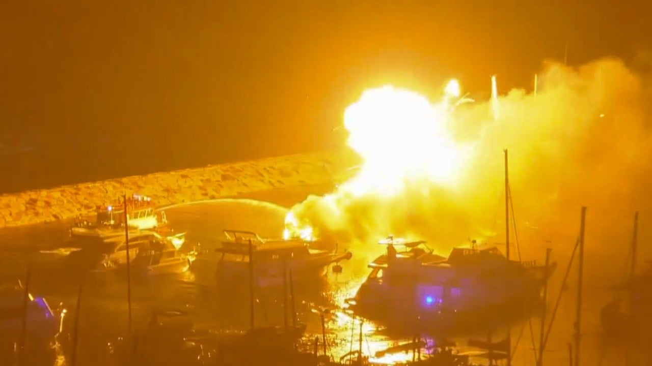 5 rescued after fire breaks out in Hong Kong typhoon shelter