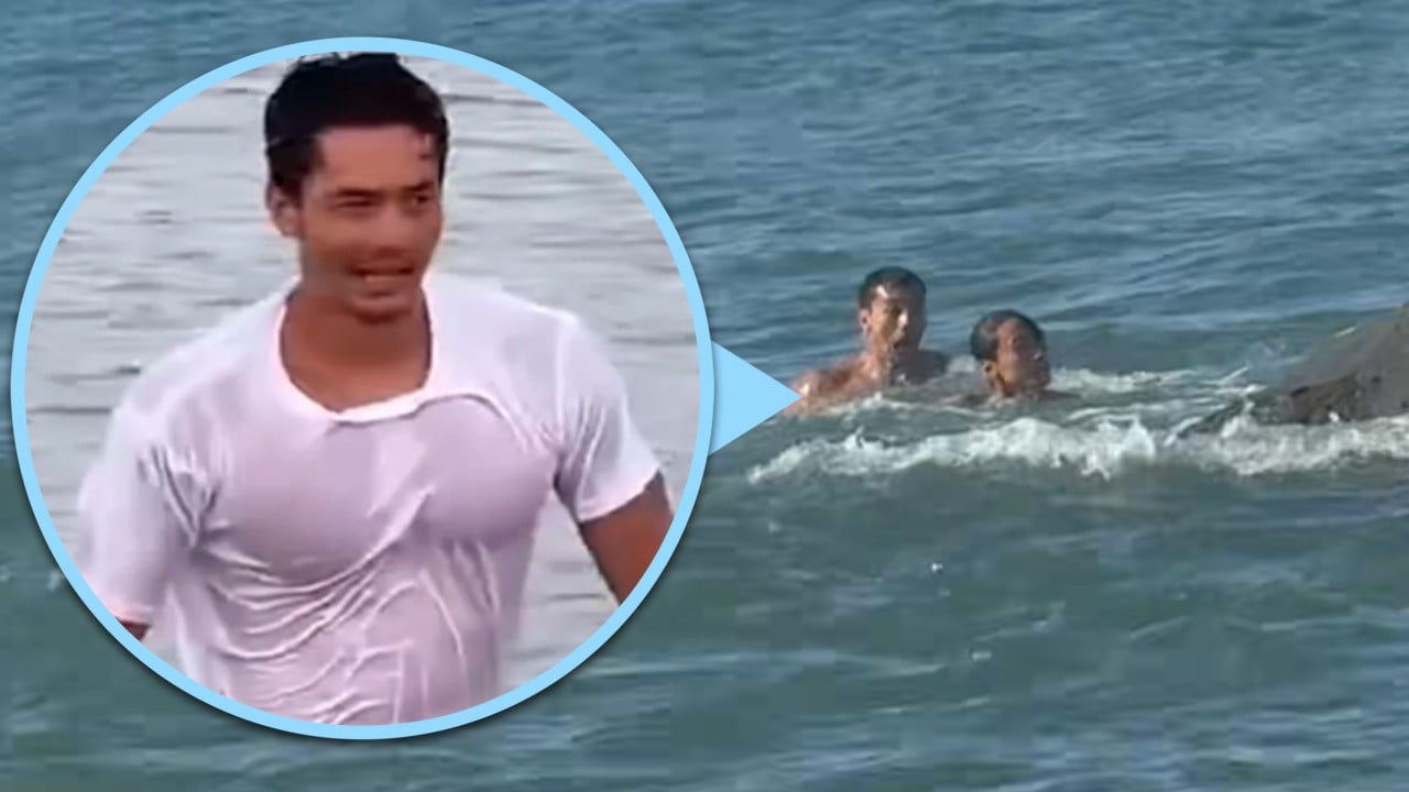 China police officer saves drowning man; wet T-shirt photo raises fandom concerns
