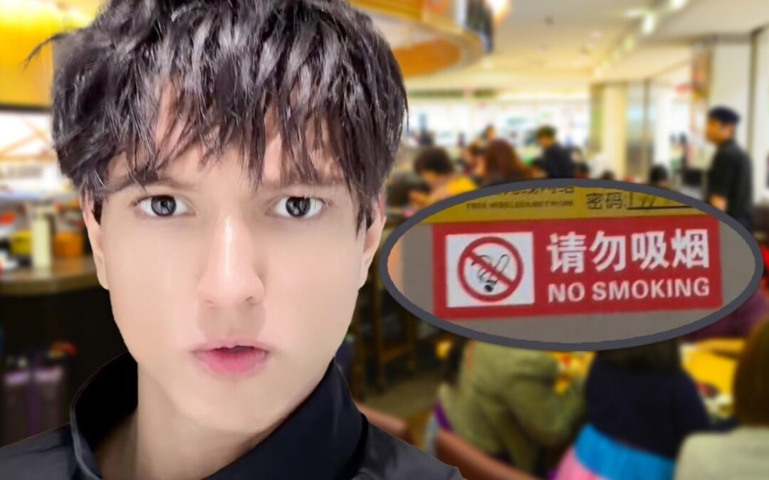 China-based foreign influencer goes viral by confronting people smoking indoors