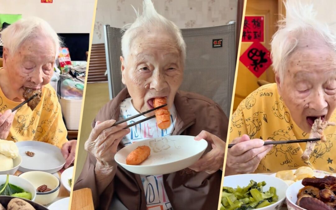 Chinese centenarian food vlogger enjoys diverse cuisines, shares longevity secrets