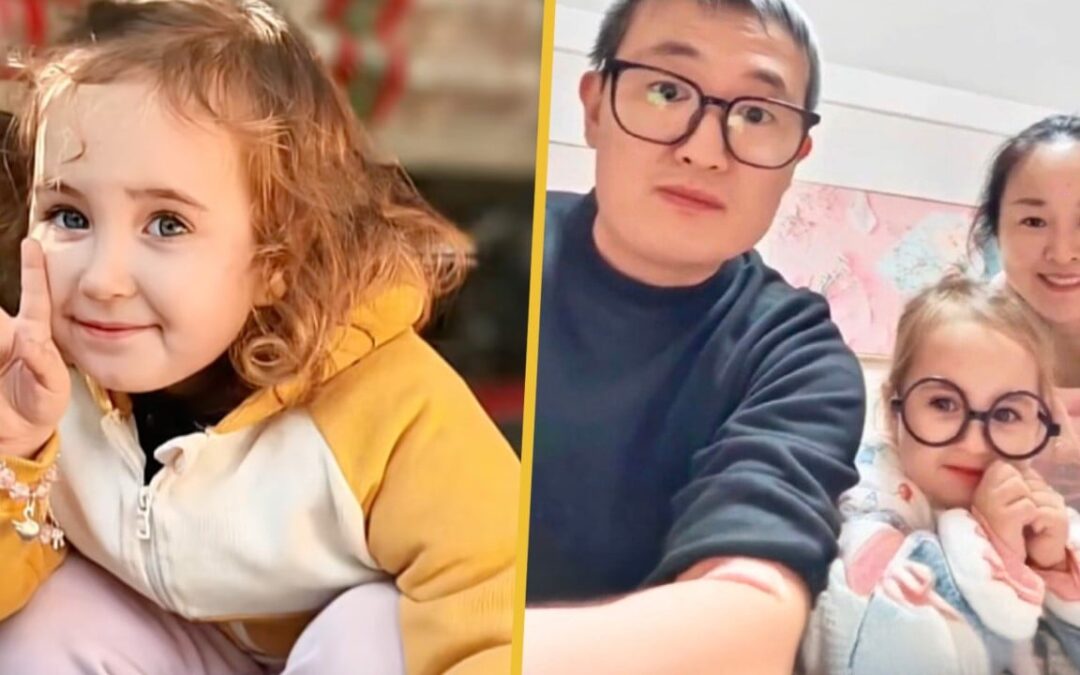 Chinese girl born with blonde hair, blue eyes due to Russian great-grandfather