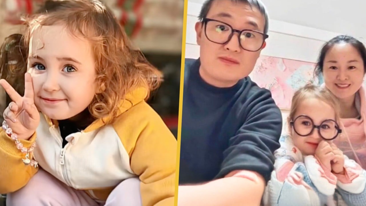 Chinese girl born with blonde hair, blue eyes due to Russian great-grandfather