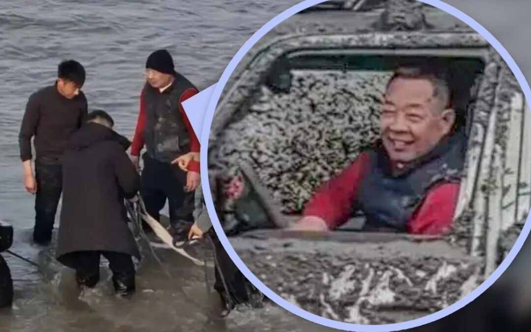 China retail chain boss rescues man by pulling car from freezing river, earning high praise