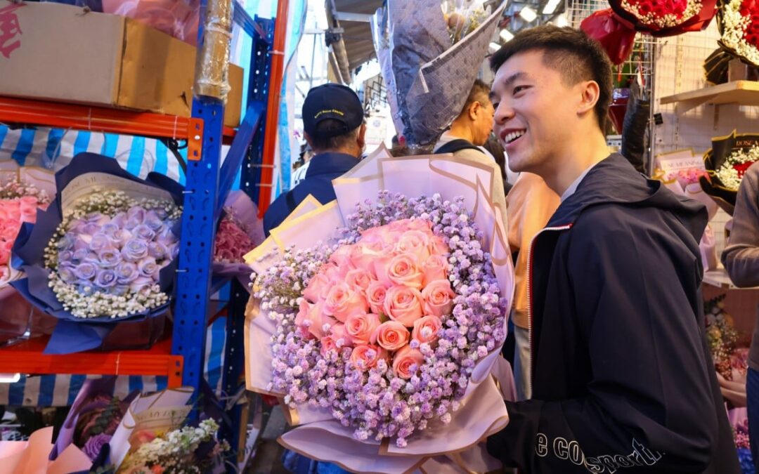 Flower sales in Hong Kong bloom as Valentine’s Day shoppers splash out on gifts