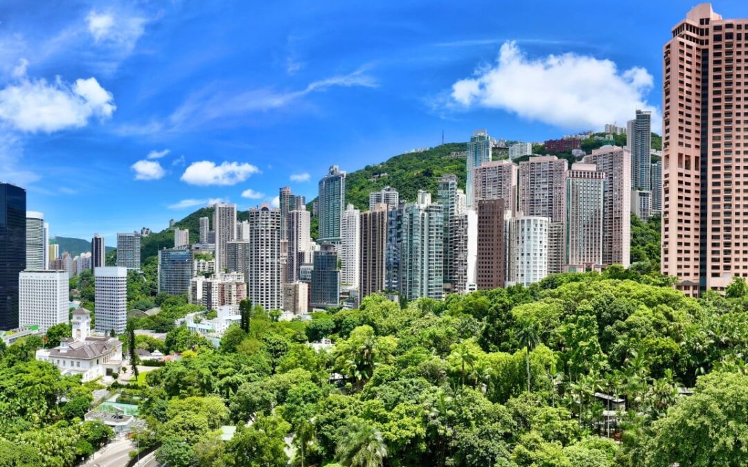 A prestigious Central address edged by green