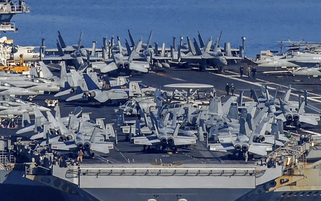 US aircraft carrier attacking Iran heads back to port after fire incident