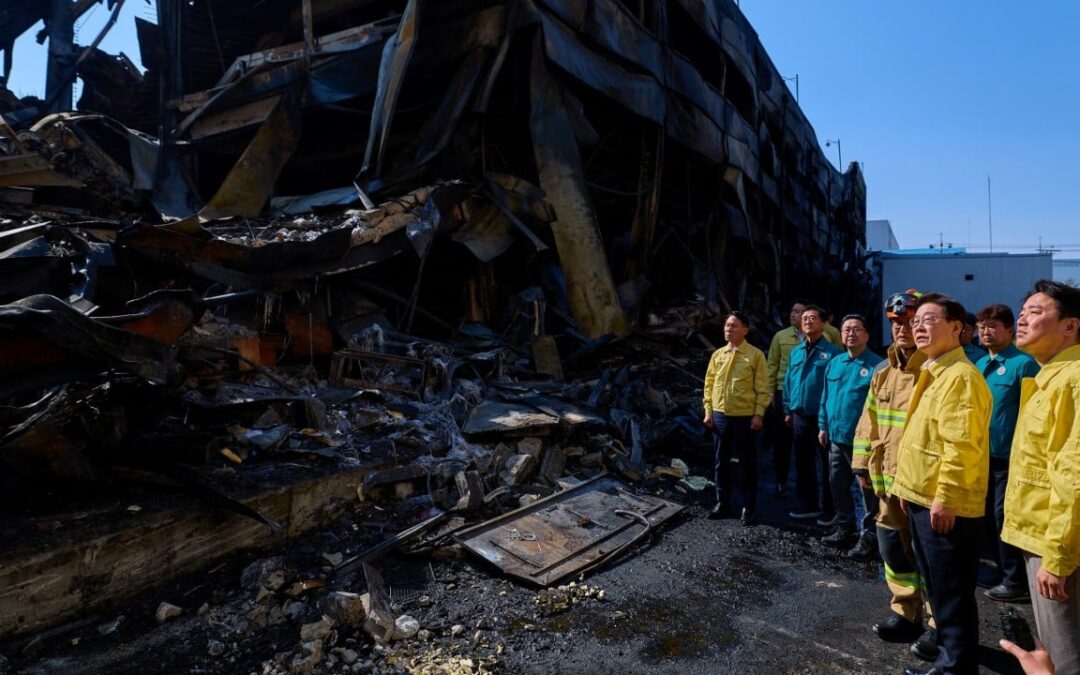 At least 14 die in South Korea fire at car parts factory