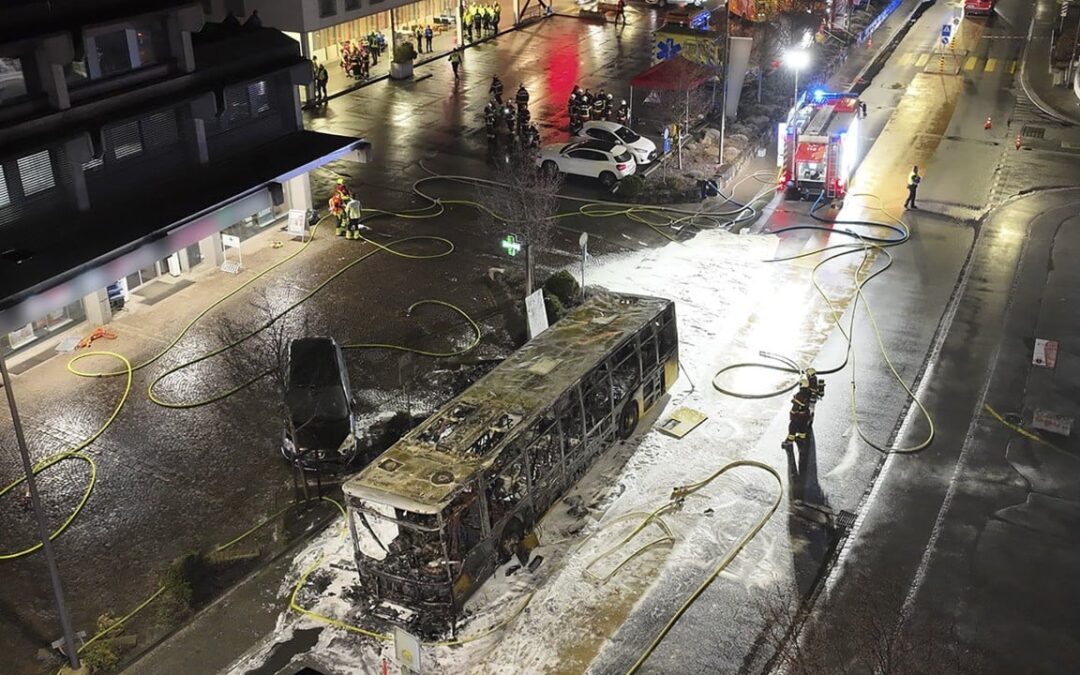 At least 6 killed, 5 injured in Switzerland bus fire