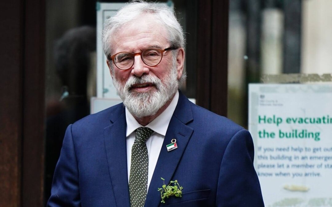 Northern Ireland’s Gerry Adams tells bombings trial he was never in IRA