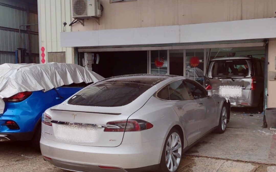 Teen driving Tesla arrested after knocking second vehicle through storefront