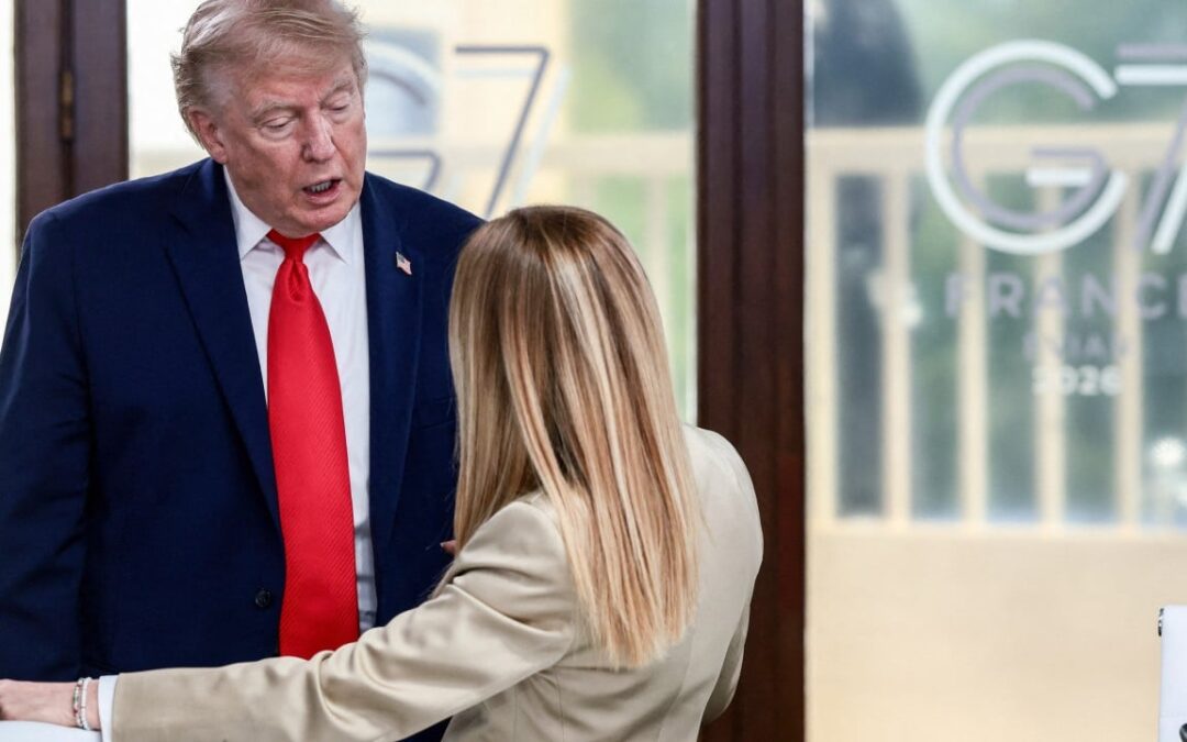 Trump escalates spat with Italy’s Meloni over G7 photo claim