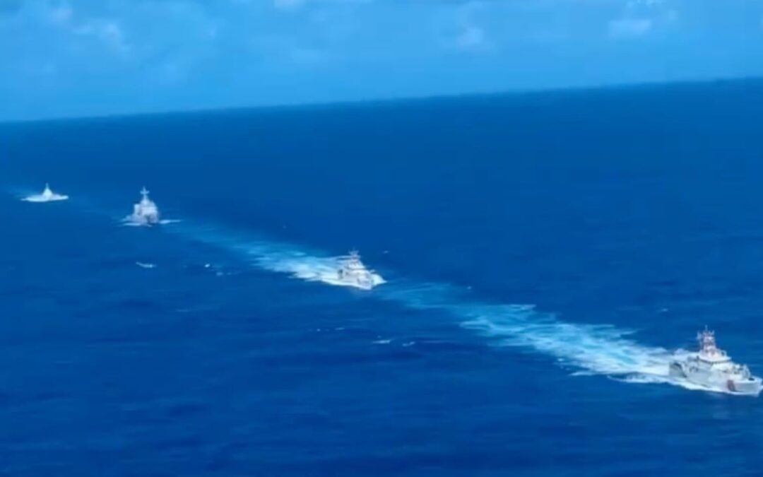 Chinese vessels shadow US-Philippine naval drills in South China Sea near disputed shoal