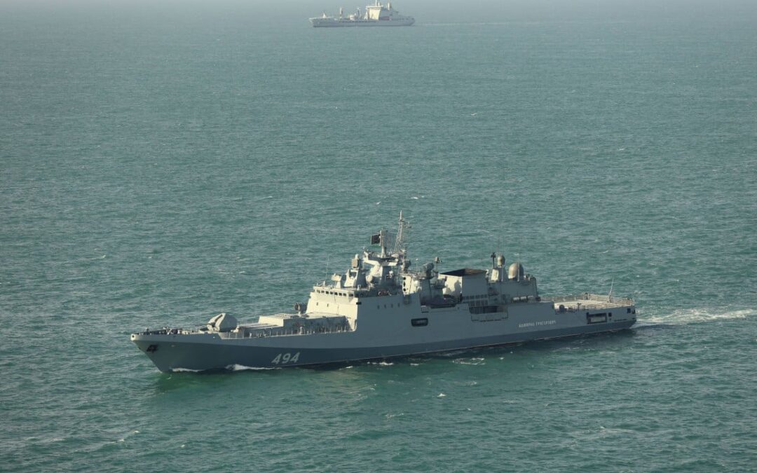 Russian warship fires warning shots at UK yacht in English Channel