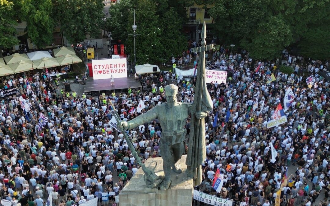 Serbians keep up protests after President Vucic says he will step down
