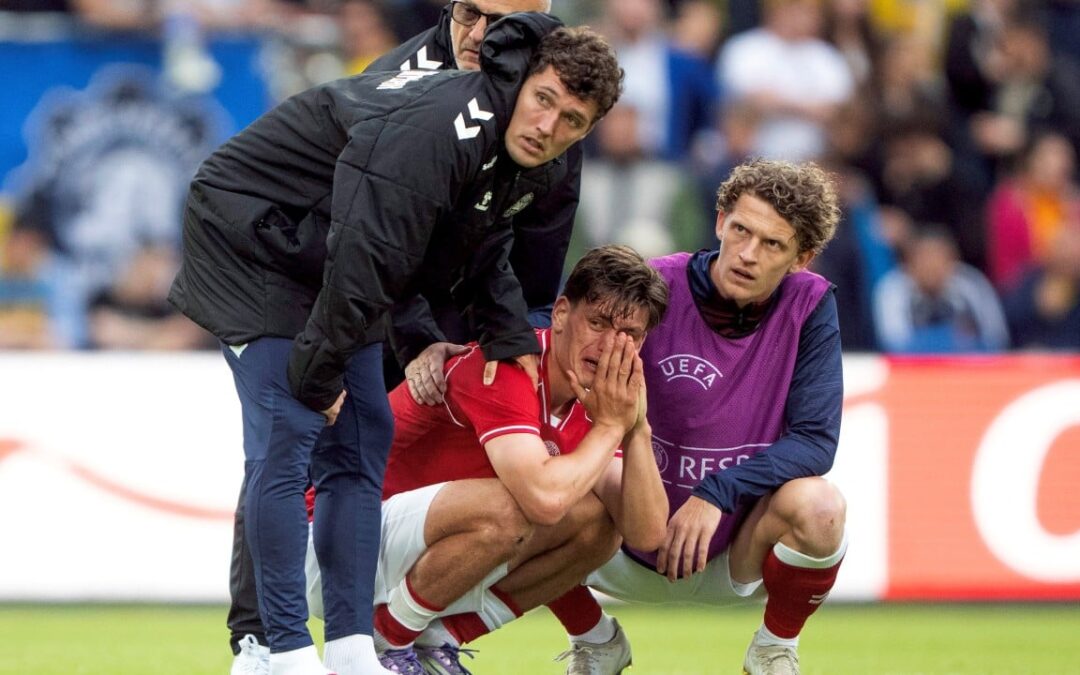 Christian Eriksen ‘conscious’ after another on-field collapse in Denmark match