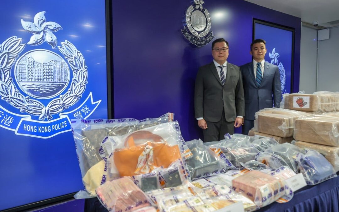 3 held as Hong Kong police seize HK$180m of suspected cocaine at typhoon shelter