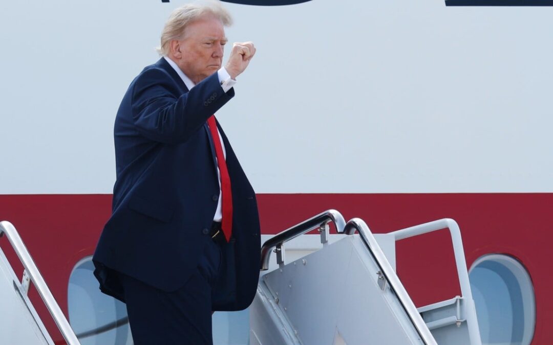 Trump takes first flight on new Air Force One, a gift from Qatar