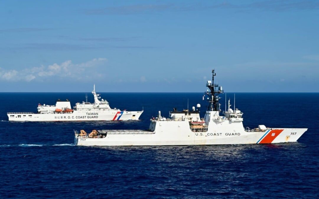 US posts photo of coastguard working with Taiwan after Beijing starts patrols