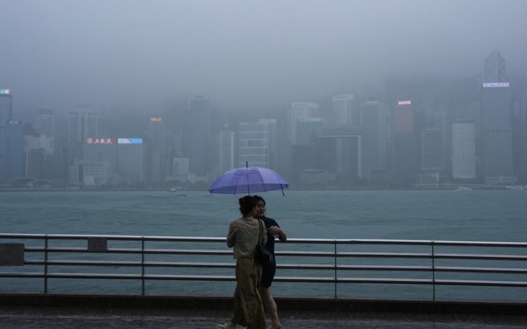 Hong Kong issues red rainstorm warning as morning and whole-day classes suspended