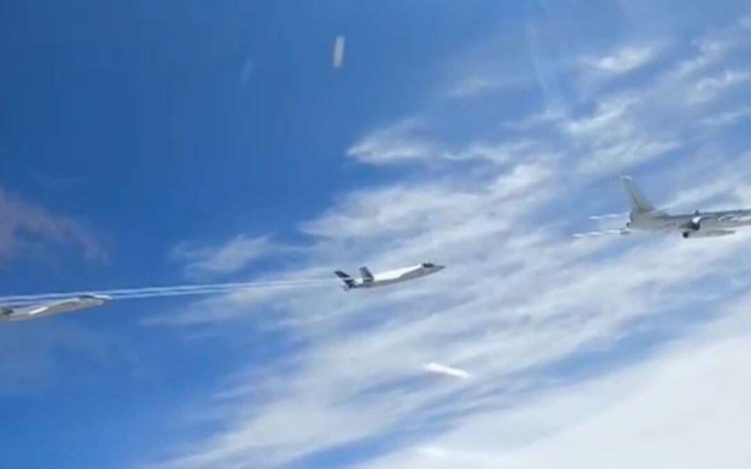 Why did a Chinese bomber carry a nuclear-capable missile in an anti-ship exercise?