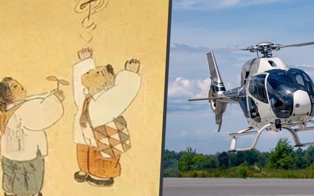 What is ‘bamboo-copter’, its links to China and Japan; how it inspired modern helicopters