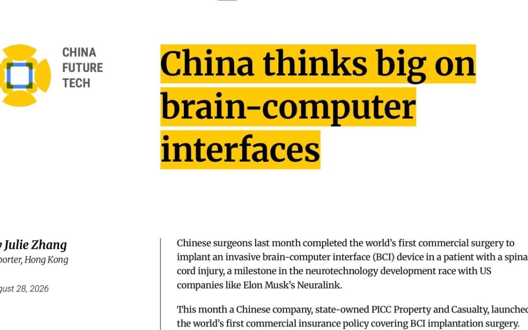 China thinks big on brain-computer interfaces after world-first surgery