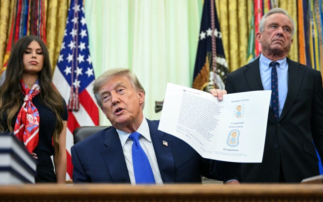 Trump signs order to revamp childhood vaccines, against medical groups’ guidance