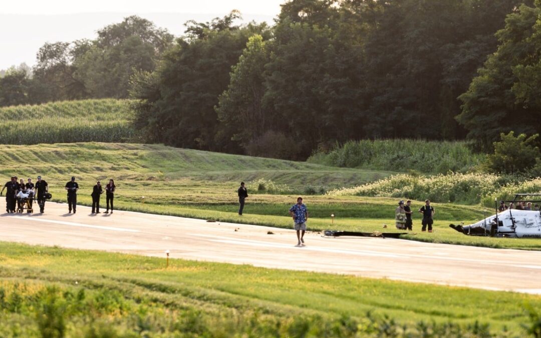 Plane pilot killed in US collision with police helicopter