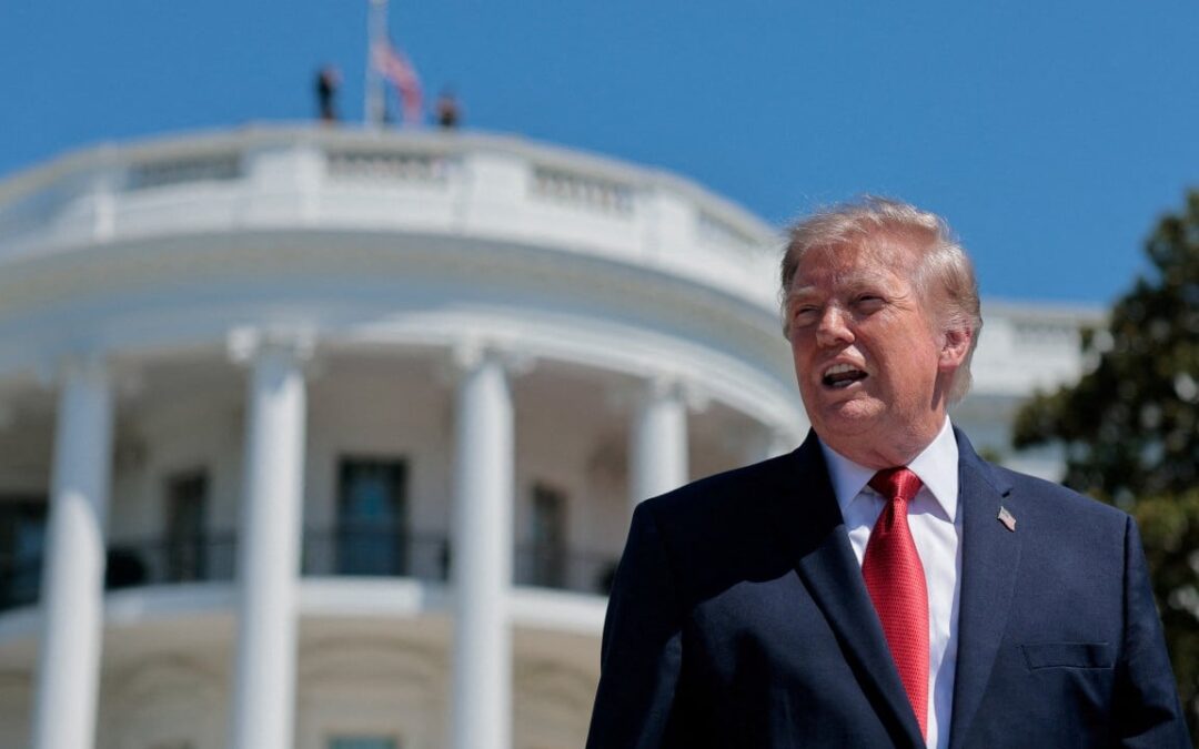 Trump inaugurates White House helipad but networks skip coverage over media ban