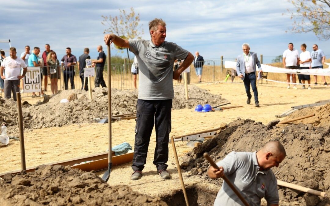 Competitors dig deep at Hungarian gravedigging contest