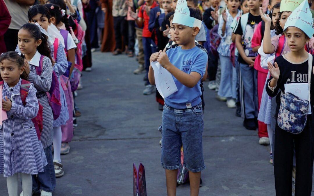 Gaza children return to in-person schools for first time in 3 years