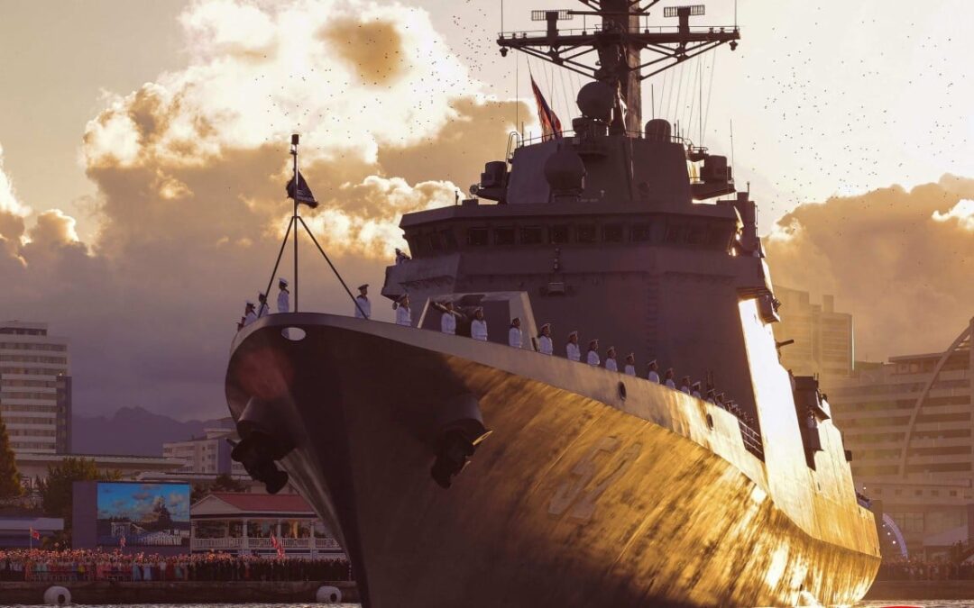 North Korea’s Kim launches second nuclear destroyer as US-South Korea-Japan drills start