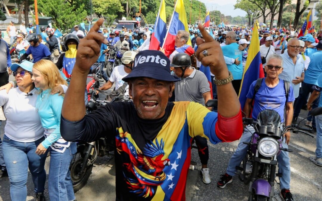 Venezuelans rally to demand opposition leader’s safe return and presidential elections