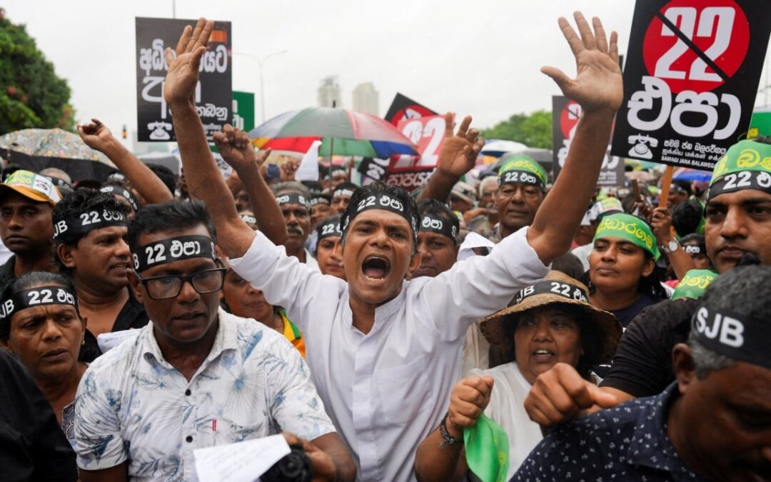 Sri Lanka’s opposition protests against contentious judicial reforms