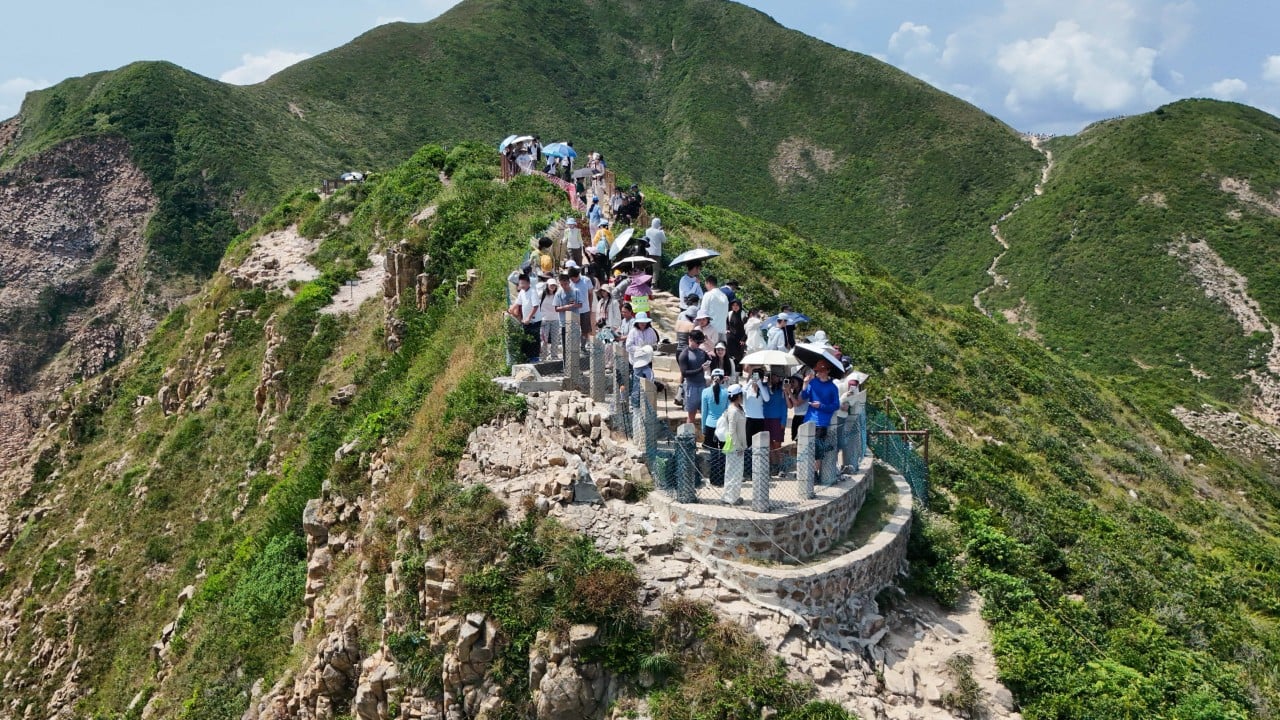 Hikers flock to Hong Kong’s Po Pin Chau on first day of National Day ‘golden week’