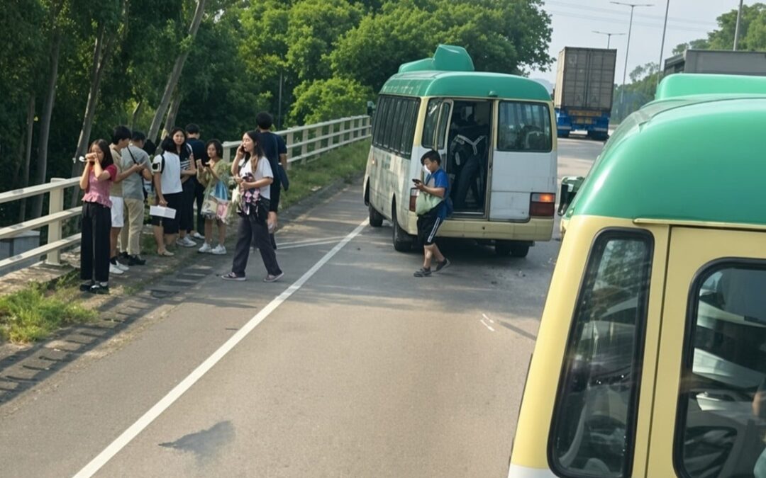 Minibus driver hospitalised, 18 others injured, after collision with goods truck