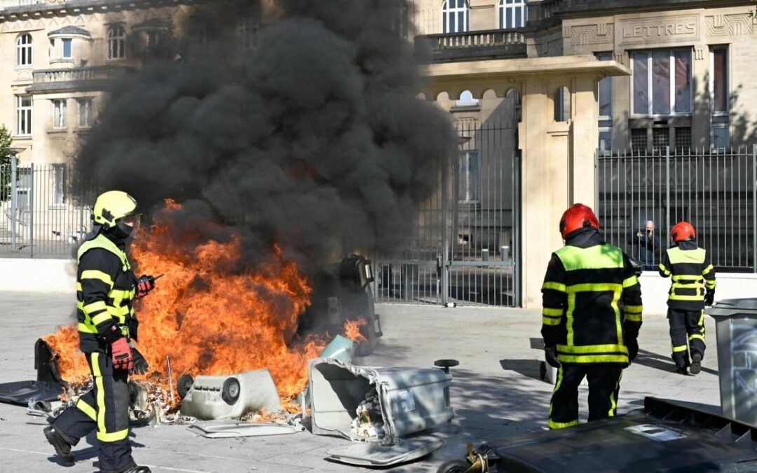 France school protests: teenager’s hand blown off after picking up grenade